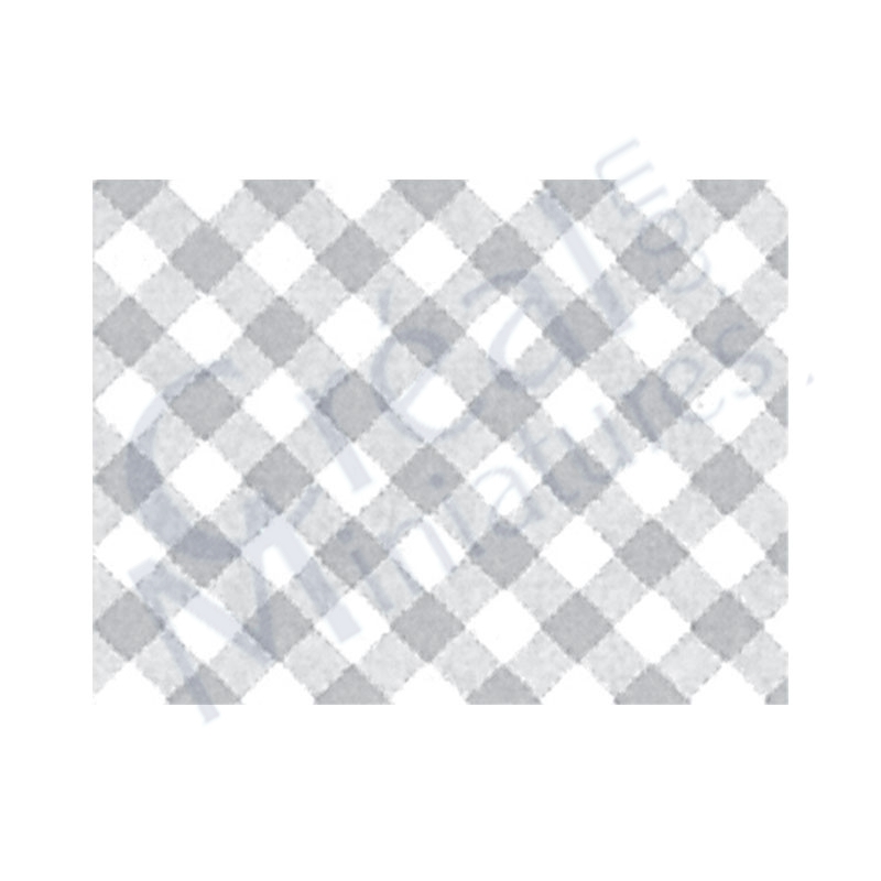 Printed wallpaper, white brown gingham