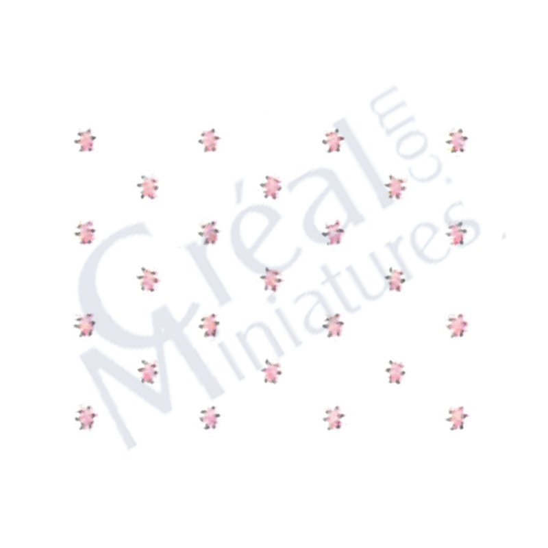White mini pink flowers wallpaper