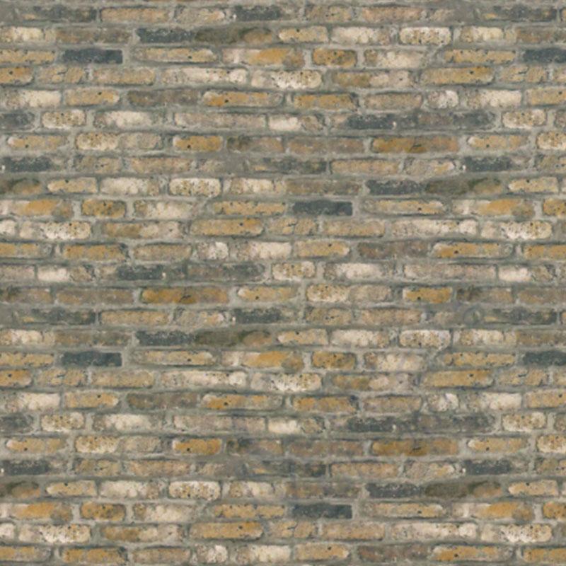 Imitation brick gray green print