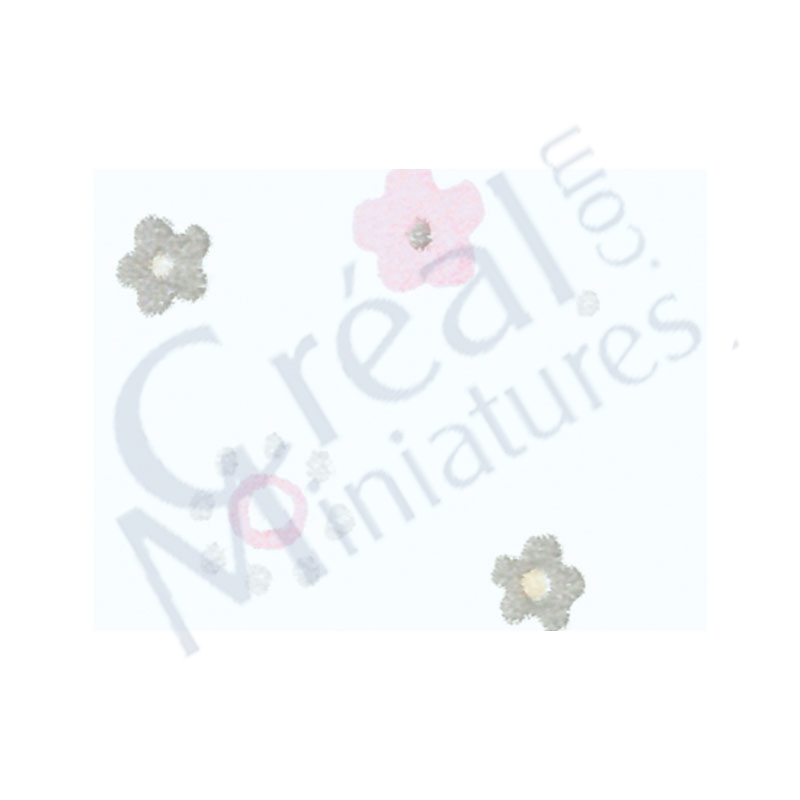 Wallpaper white with grey and pink deco