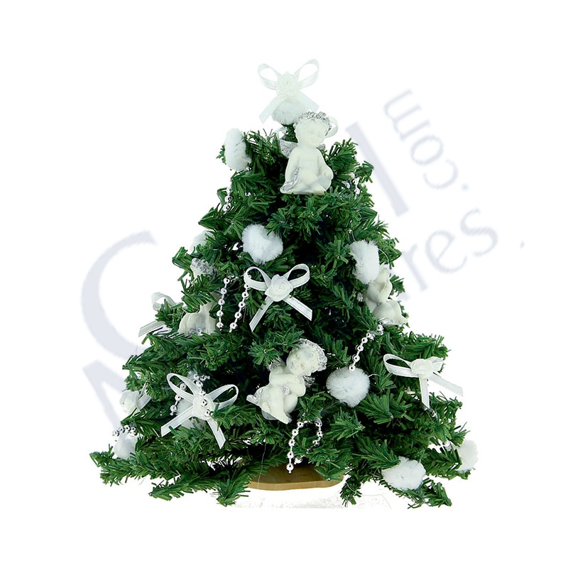 Sapin à décorer anges blancs